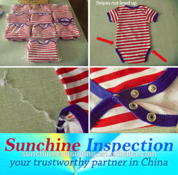 Quality control auditing for baby's clothing