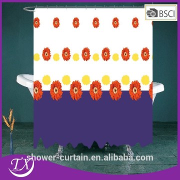 100% Polyester Fabric Sunflower Shower Curtain