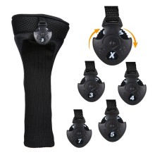 3 Pack High Quality Neoprene Golf Club Head Covers with Interchangeable Tags for Driver and Fairway