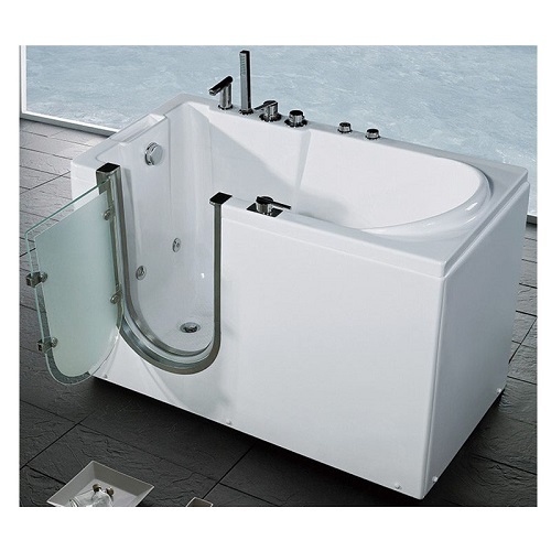 Begehbare Whirlpool-Badewanne mit angetriebenem FastDrain