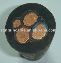 Copper conductor rubber sheathed power cable