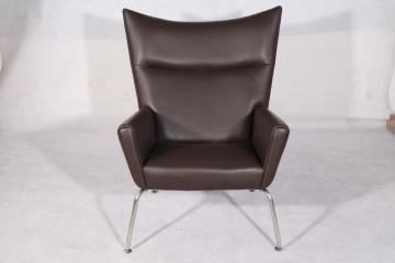 Leather Hans Wegner CH445 Wing Chair Replica