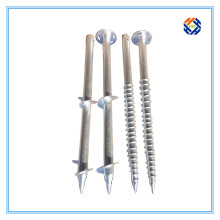 Q235 Galvanized Pole Ground Screw Anchor for Ground Mounting System