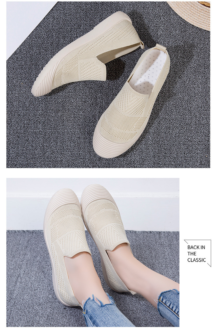 36-40 yards Wholesale slip-on casual Shoes Flying woven breathable cloth shoes mesh light soft sneakers Walking shoes for women