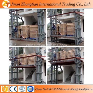 China supply vertical cargo lift platform, hydraulic home elevator cargo lift