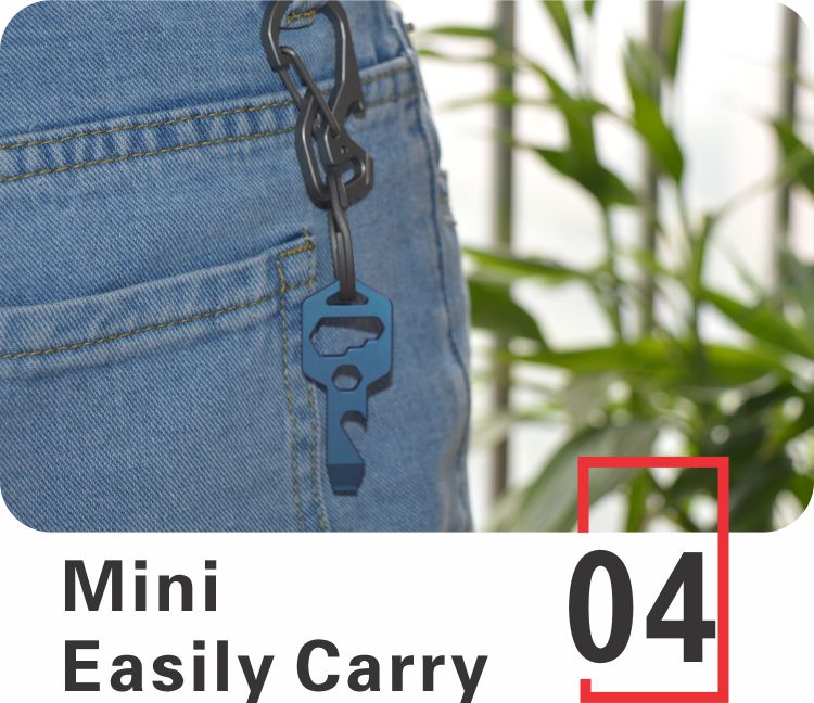 outil multi porte-clés en titane titanium keychain multi tool