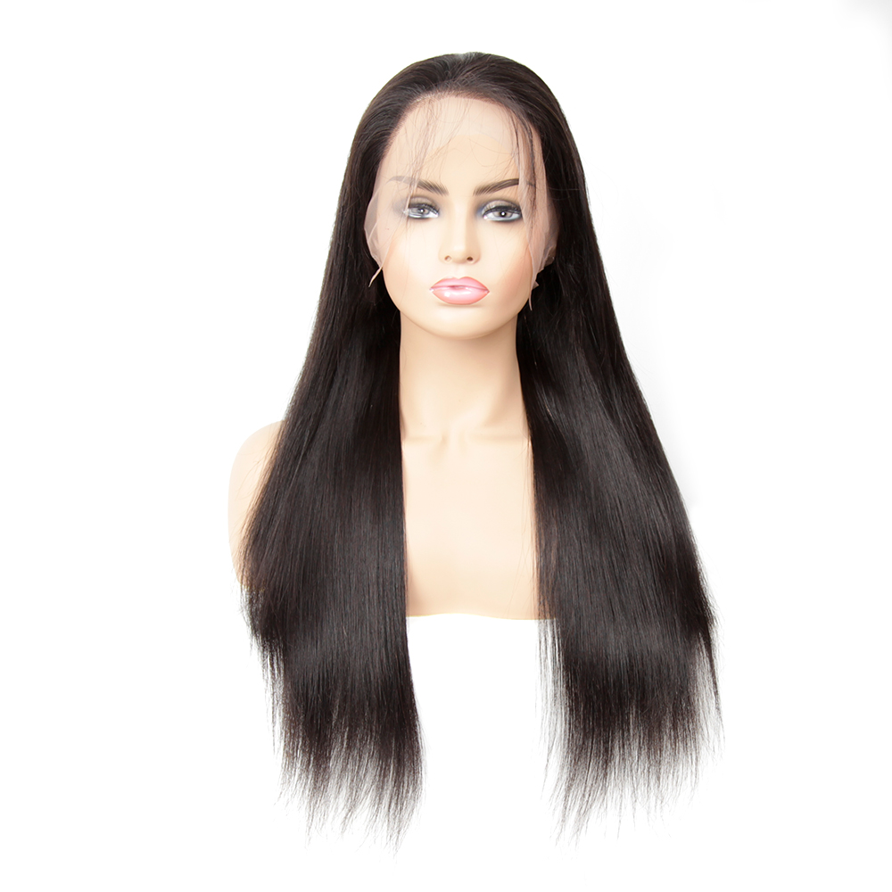 Silky Straight Unprocessed Brazilian Human Hair Full Lace Wig, Buy Human Hair Wigs Online Asian Women  Wigs with Baby hair