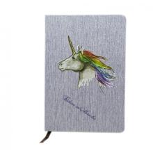 GREY UNICORN CLOTH COVER NOTEBOOK-0