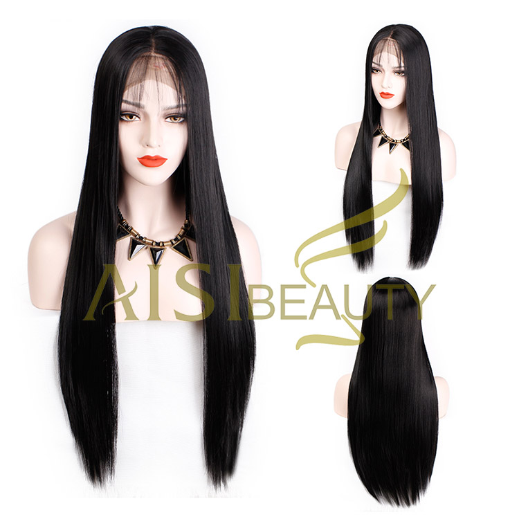 Aisi Beauty Wholesale Vendor Multi Color Cosplay Long Silky Straight Lace Frontal Synthetic Hair For Black Women Lace Front Wig