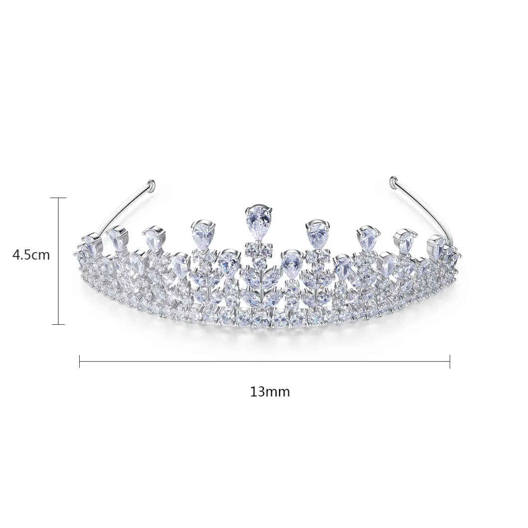 Luxury Rhinestone CZ Wedding Tiara Hair Accessories