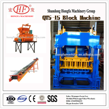 fully automatic block making machine qt5-15 block machine good supplier concrete block making machine