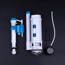 Tanque de água de plástico para cisterna de vaso sanitário com válvula de descarga dupla e válvula de enchimento