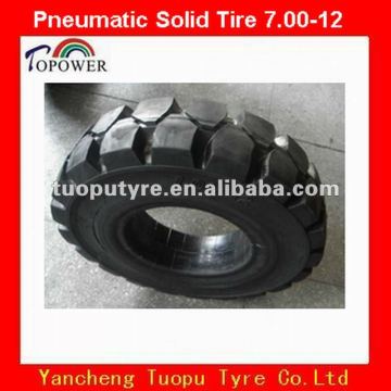 Pneumatic Pneumatic Solid Tire 7.00-12,Forklift Solid tire 7.00-12