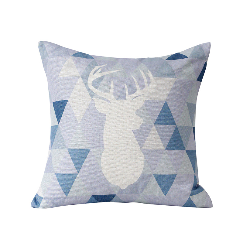 DEQI Christmas Throw Pillow Cover Cushion Cover Car Cushion Case Pillow for Sofa Bedroom Winter Holiday Decoration