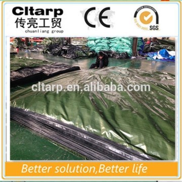 Green tarpaulins