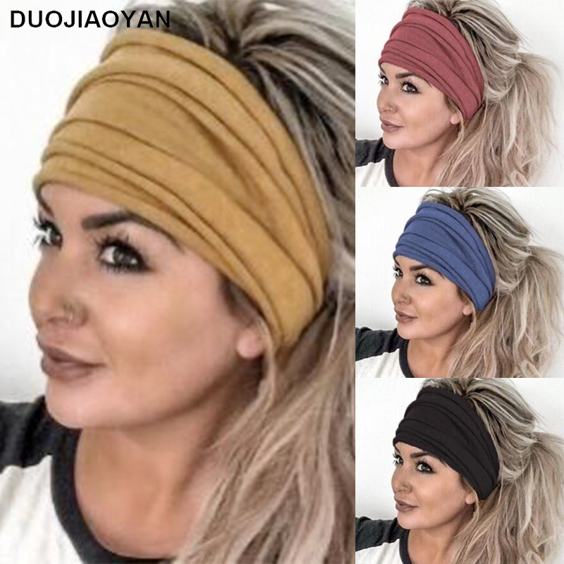 New Wholesale Women Wide Cross Knotted Fashion Elastic Hair Hoop Hairband Headband Hair Accessories