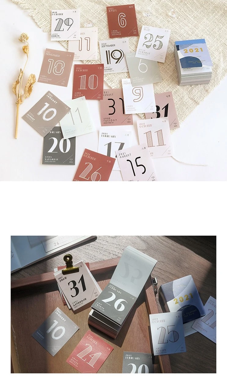 Sticky Notes Style Paper Calendar Scrapbook