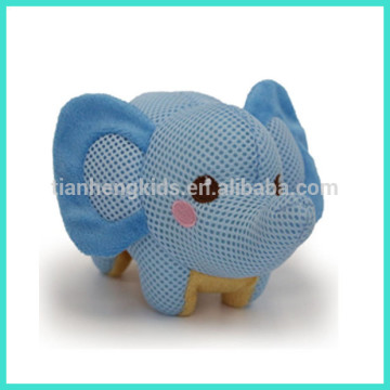 Baby breathable elephant educational mesh fabric stuffed toy
