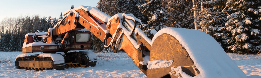 construction equipment in winter construction equipment in winter