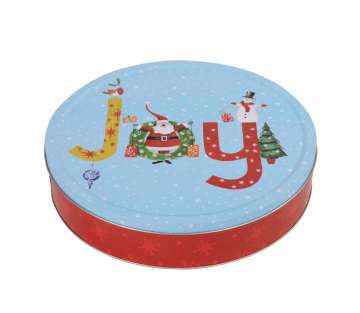 2016 Hot sale round Christmas Decorative tin boxes gift tin boxes