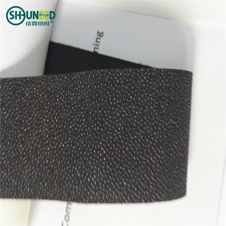 China factory polyester or polyester cotton mixed high elastic waistband interlining for pants