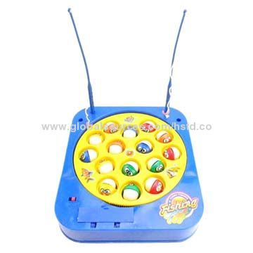 Battery-operated Toy, B/O Fishing with Music, Plastic Material