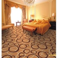 Brown Color Deluxe Room Wilton Carpeting