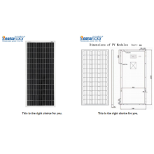 Mini mini-panneaux solaires de 100W pour le toit à la maison