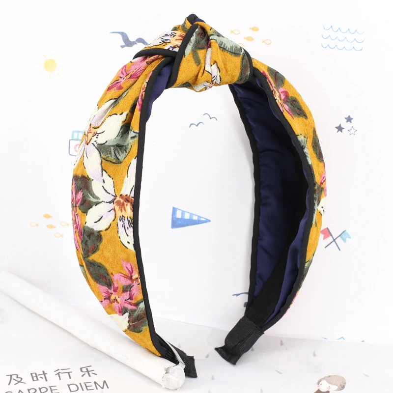 Women's Hair Jewelry Floral Print Cloth Head Wrap Knot Hairband