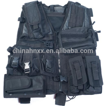 black mesh airsoft military tactical vest