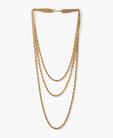 Simple multi-layer 18k gold necklace chains bulks