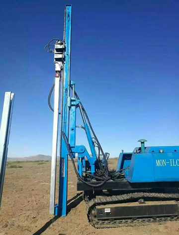 Hydraulic Solar pile driver ramming Piling machine