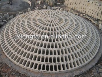 Self supporting ceramic dome arch