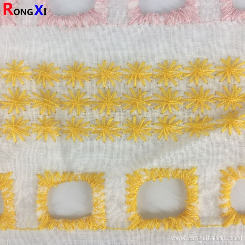 New Design Cotton Border Embroidery Fabric