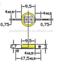 cr1025 solder battery with tabs 3v CR1025 coin cells