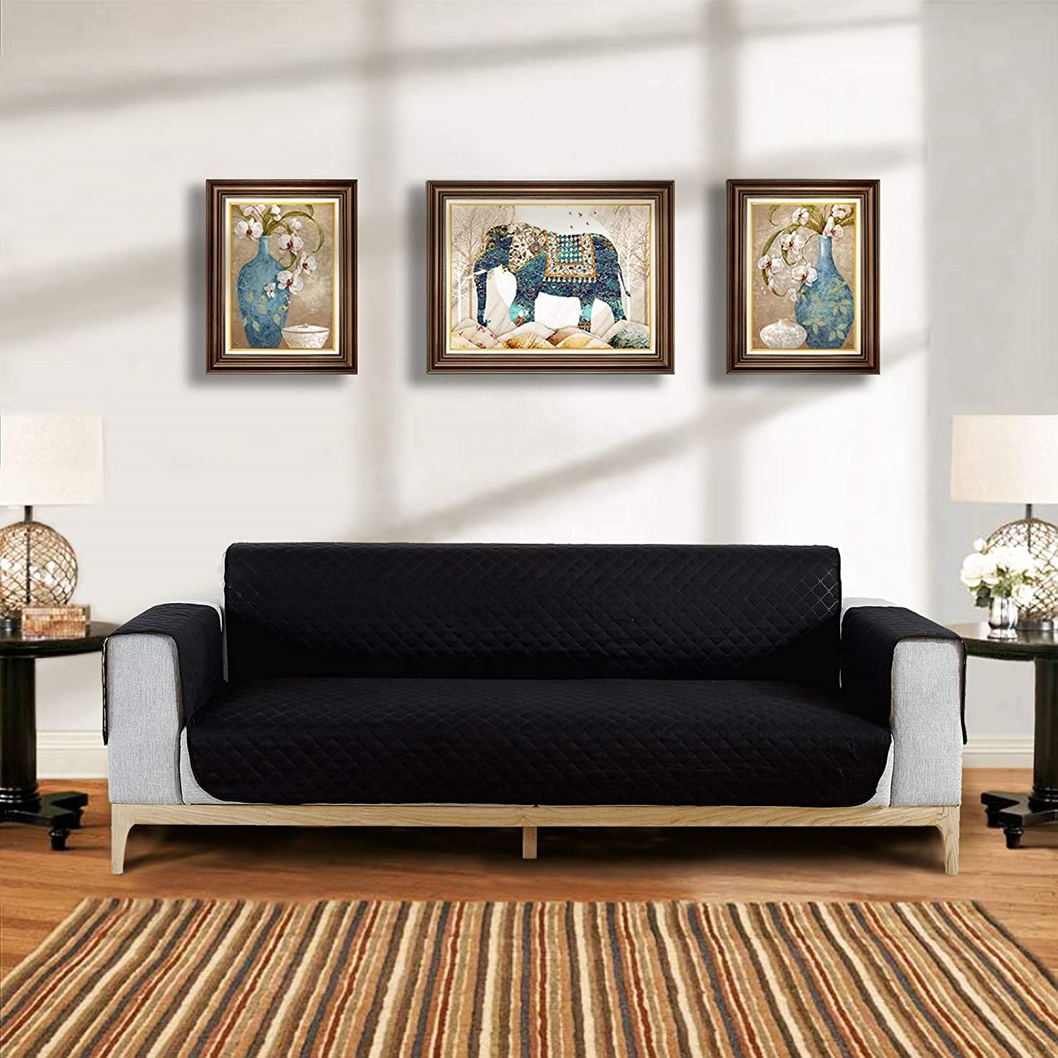 BSCI certificate factory waterproof microfiber fabric ultrasonic embossing sofa cover with water resistant