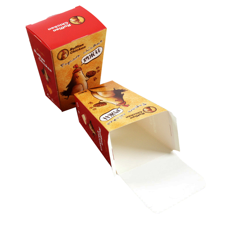 manufacture custom Good quality factory directly white carton rectangle box for food packaging waterproof grade coating