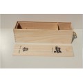 Factory Price Pine Paulownia Single Wooden Wine Box