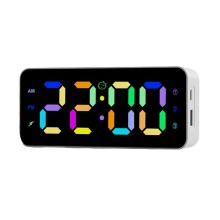 Rectangle Digital Alarm Clock with Date