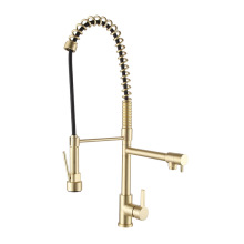 Kitchen Sink Brushed Gold Hot And Cold Faucet