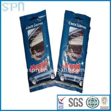 hand cleaning wet wipe