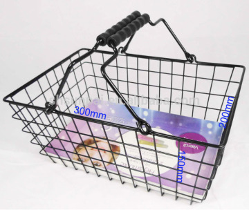 European small cosmetic shopping basket, small metal shopping basket, shopping basket different colors available