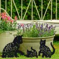 Metal Cat Decorative Garden Stakes