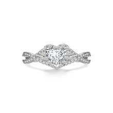 18K White Gold Heart Shape Engagement Ring