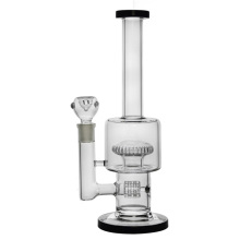 Inline Stereo Showerhead Straight Glass Water Pipe for Smoking (ES-GB-456)