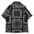 Custom Bandana Button Down Shirt Black