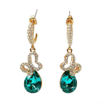 Butterfly in tears drop earring