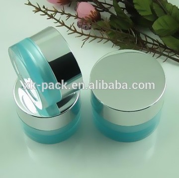 skin care plastic jar with aluminum cap