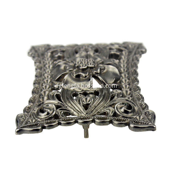 Carving flower shape belt buckle with archaize
