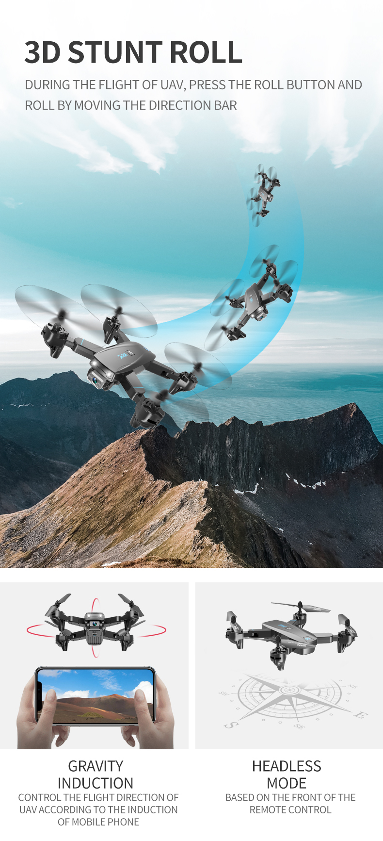 2020 new item CSJ S173 2.4G Wifi FPV Foldable Professional quadcopter drone 12mins flight With Camera Height Hold Mode
